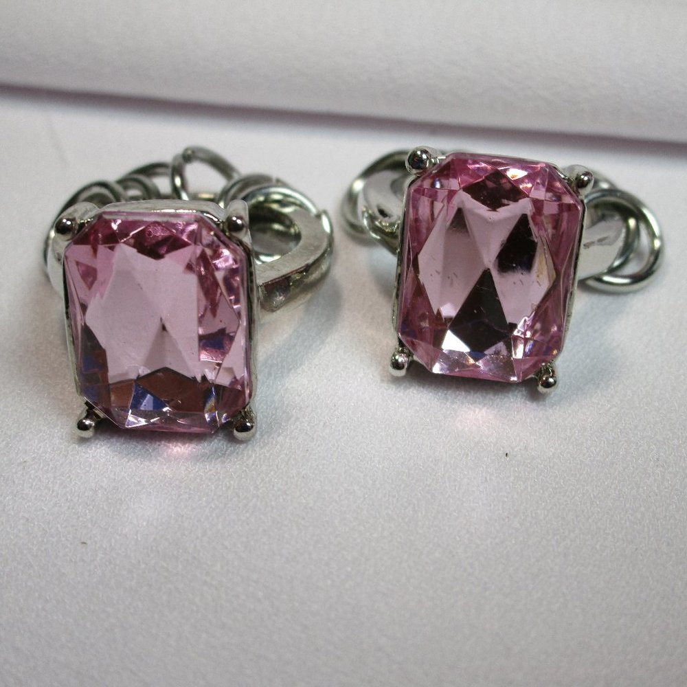 Set of 2 Pink and Silver Fidget Rings